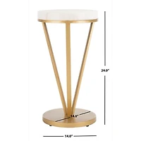 Marble & Gold Leilah Accent Table