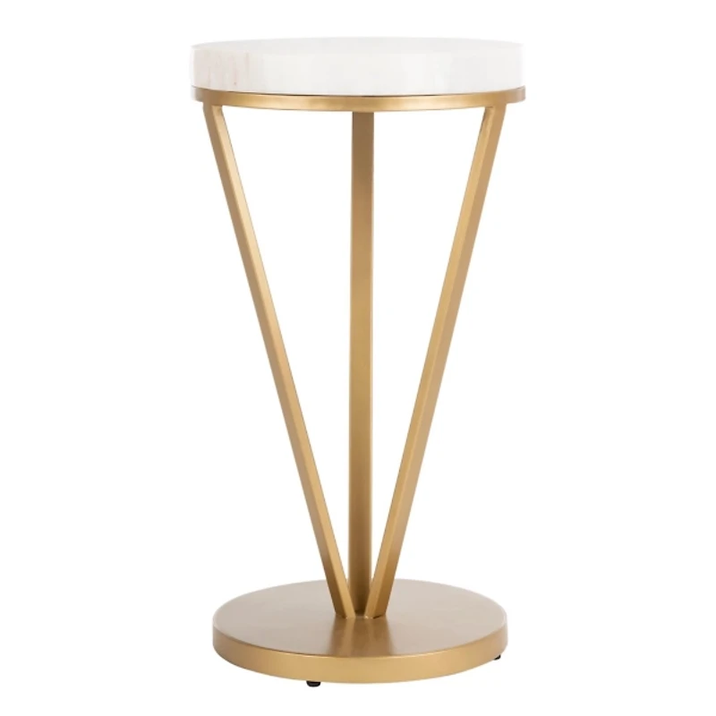 Marble & Gold Leilah Accent Table