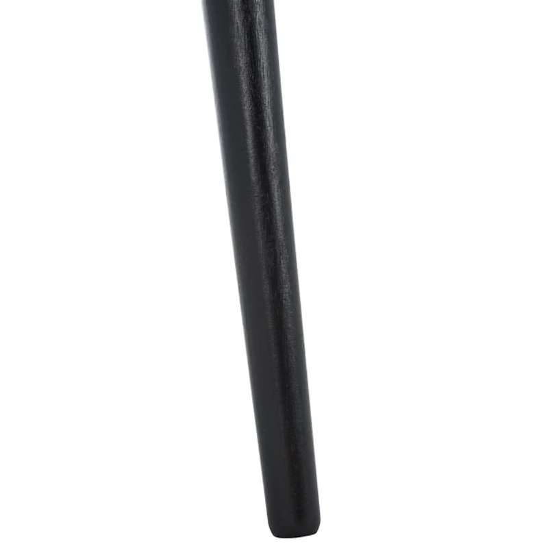 Black Wood Round Scandinavian End Table