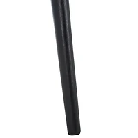 Black Wood Round Scandinavian End Table