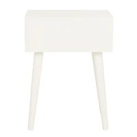 White Wood Lyla Scandinavian End Table
