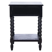 Black Wood Phoebe End Table
