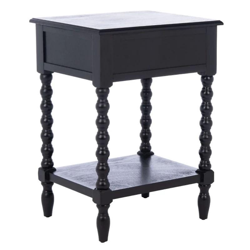 Black Wood Phoebe End Table