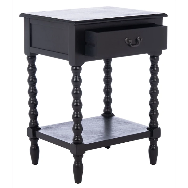 Black Wood Phoebe End Table