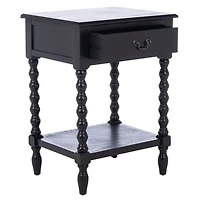 Black Wood Phoebe End Table