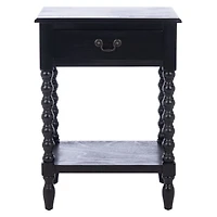 Black Wood Phoebe End Table