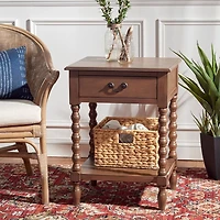 Brown Wood Phoebe End Table
