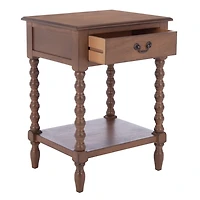 Brown Wood Phoebe End Table