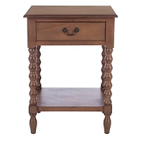 Brown Wood Phoebe End Table