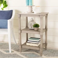 Gray 3-Tier Lida Traditional Accent Table