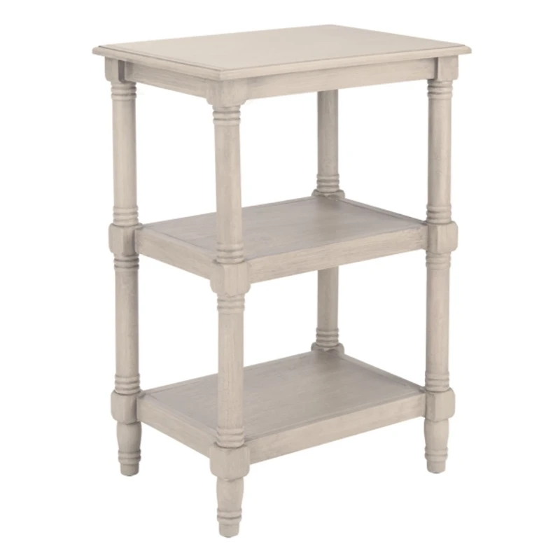 Gray 3-Tier Lida Traditional Accent Table