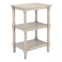 Gray 3-Tier Lida Traditional Accent Table