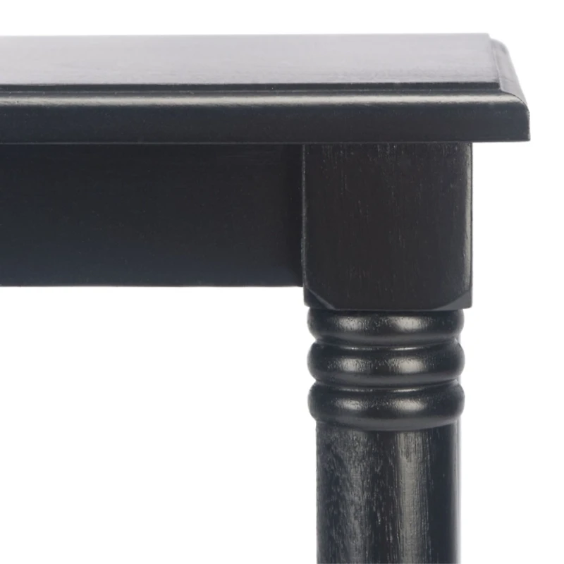 Lida Black Traditional Accent Table