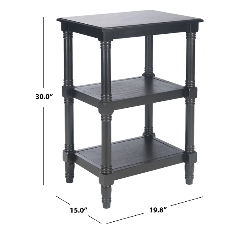 Lida Black Traditional Accent Table