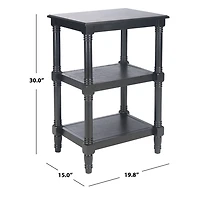 Lida Black Traditional Accent Table