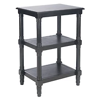 Lida Black Traditional Accent Table