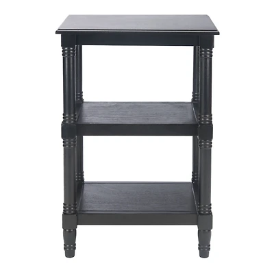 Lida Black Traditional Accent Table