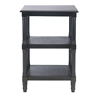 Lida Black Traditional Accent Table