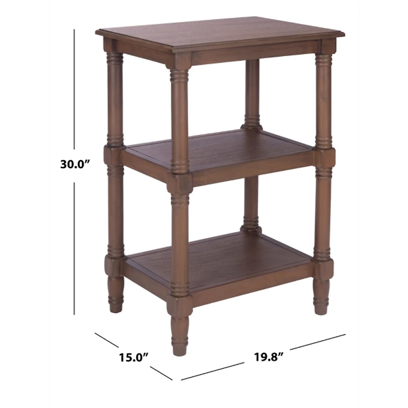 Lida Brown Traditional Accent Table