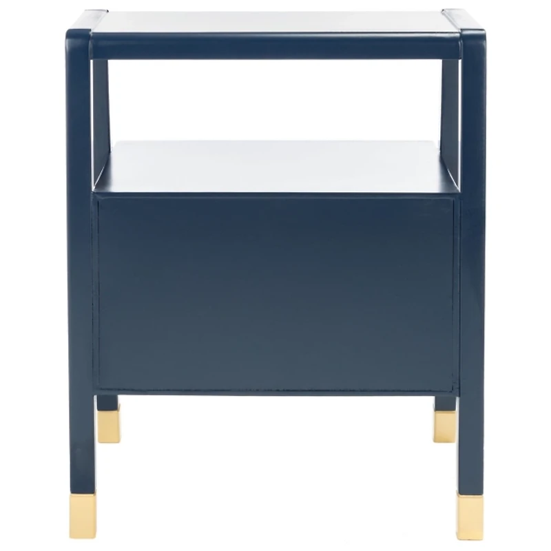 Navy 2-Drawer Lina Modern Accent Table
