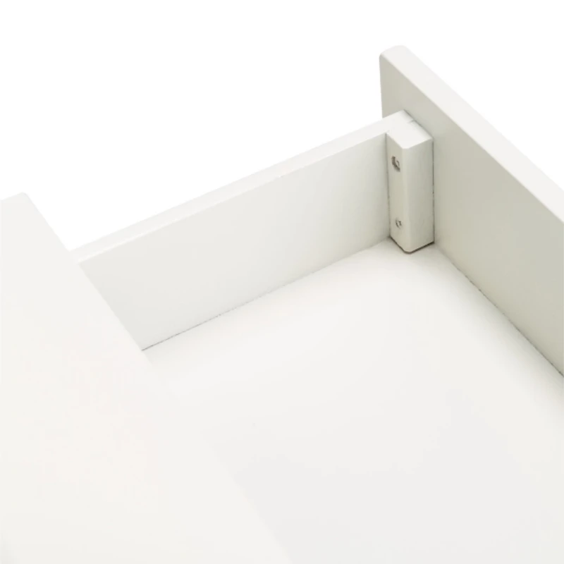 White 2-Drawer Lina Modern Accent Table