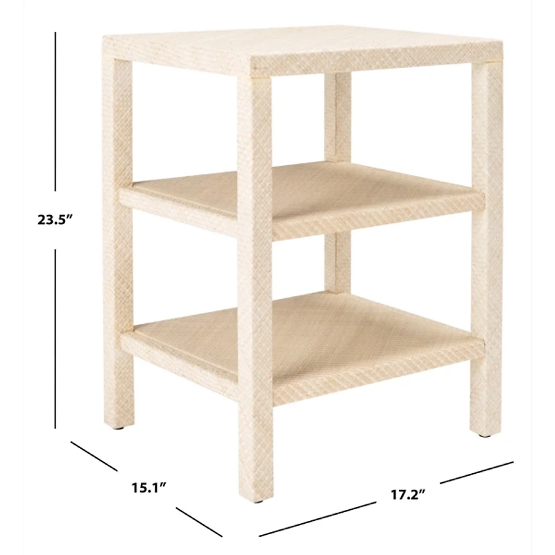 Natural Woven Marguerite End Table