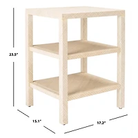 Natural Woven Marguerite End Table