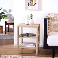 Natural Woven Marguerite End Table