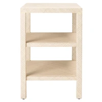 Natural Woven Marguerite End Table