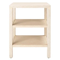 Natural Woven Marguerite End Table