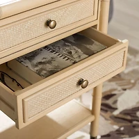 Light Blonde 2-Drawer Claudia Side Table