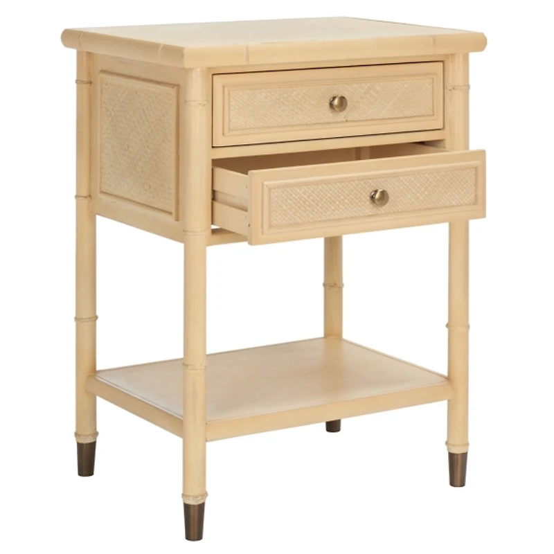 Light Blonde 2-Drawer Claudia Side Table