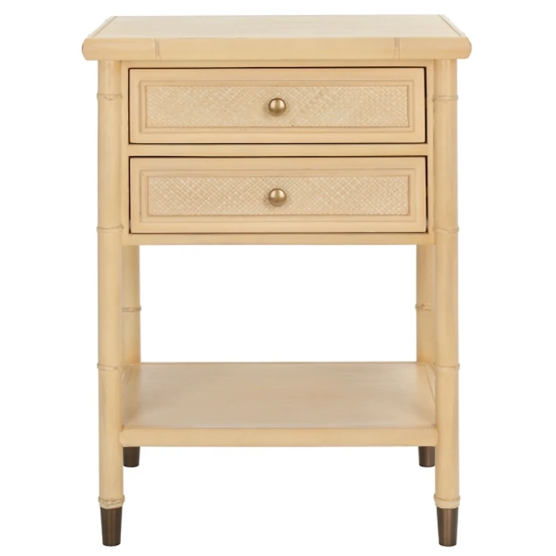 Light Blonde 2-Drawer Claudia Side Table
