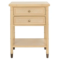 Light Blonde 2-Drawer Claudia Side Table