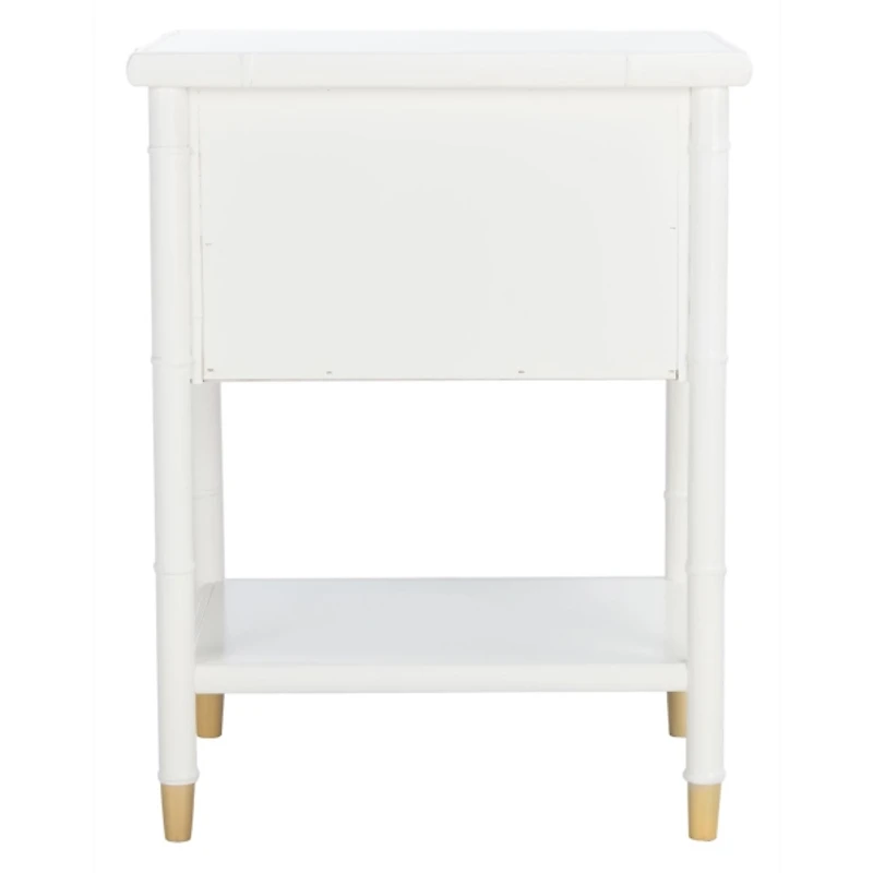 White 2-Drawer Claudia Side Table