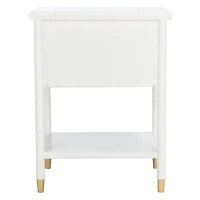 White 2-Drawer Claudia Side Table