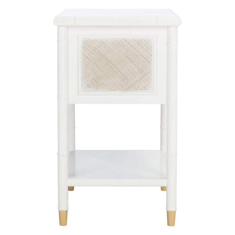 White 2-Drawer Claudia Side Table