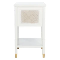 White 2-Drawer Claudia Side Table