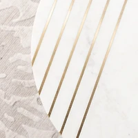 White Marble Round Valerie Accent Table