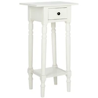 Distressed Cream Wood Emilie Petite End Table