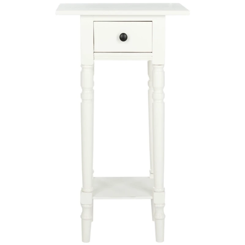 Distressed Cream Wood Emilie Petite End Table