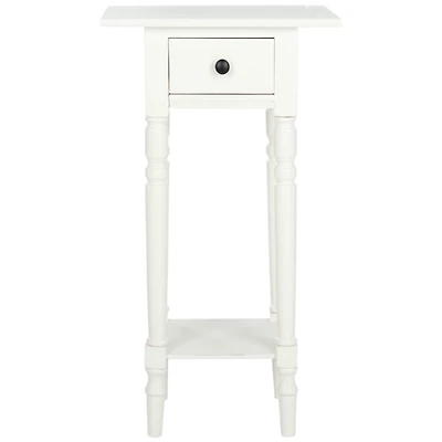 Distressed Cream Wood Emilie Petite End Table