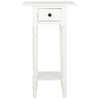 Distressed Cream Wood Emilie Petite End Table