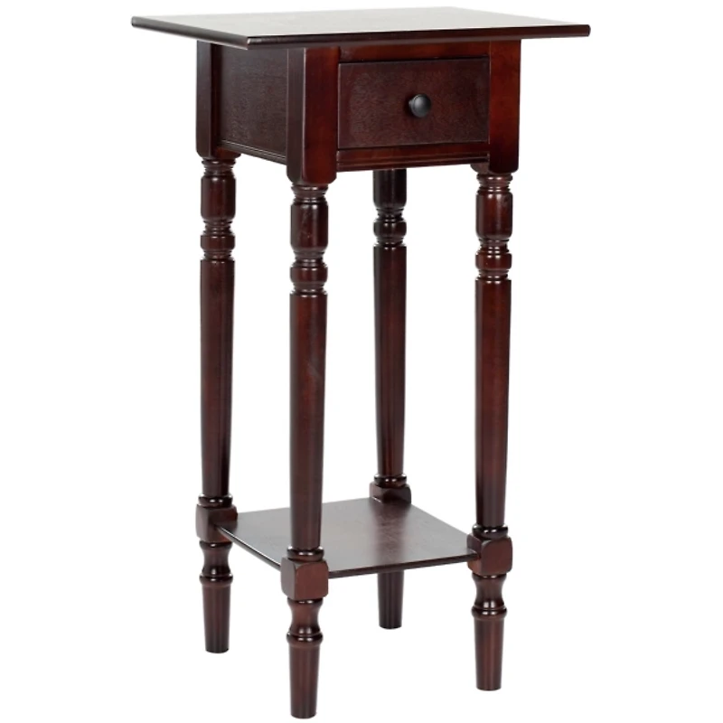 Dark Cherry Wood Emilie Petite End Table