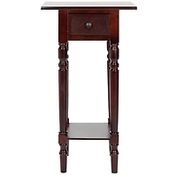 Dark Cherry Wood Emilie Petite End Table