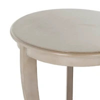 Round Gray Pedestal Accent Table