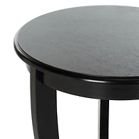 Round Black Pedestal Accent Table