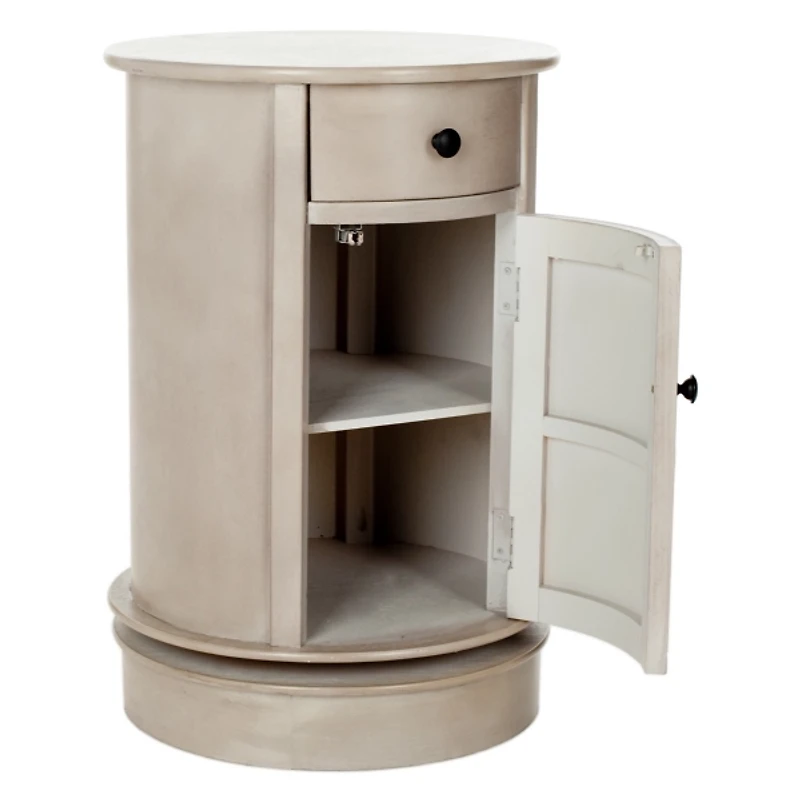 Wood Belinda Swivel Accent Table