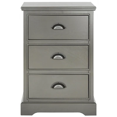 Wood 3-Drawer Britte Side Table