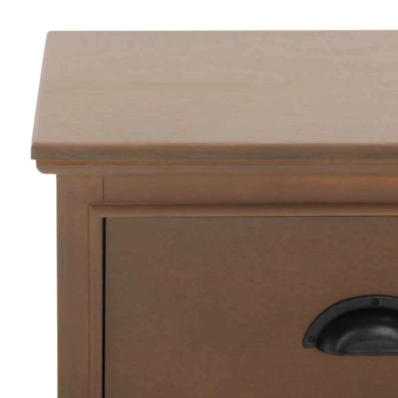 Sepia Wood 3-Drawer Britte Side Table